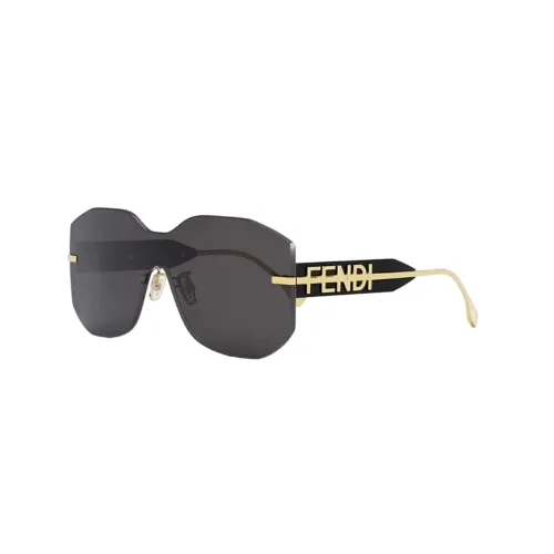 FENDI Metal Irregular Shape Sunglasses Women's Gray