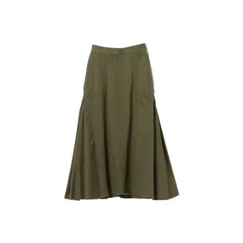 Beams Casual Long Skirts Women's Olive Green