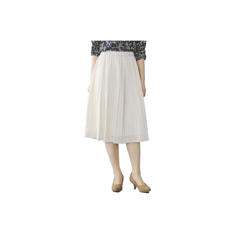 Beams SS23 Casual Long Skirt Women's Beige-1