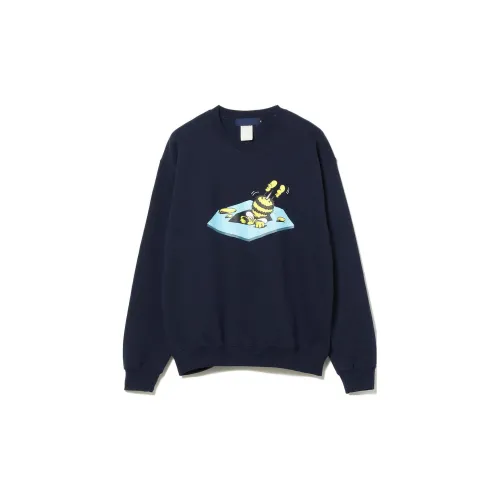 Beams Sweatshirt Men Marine Blue