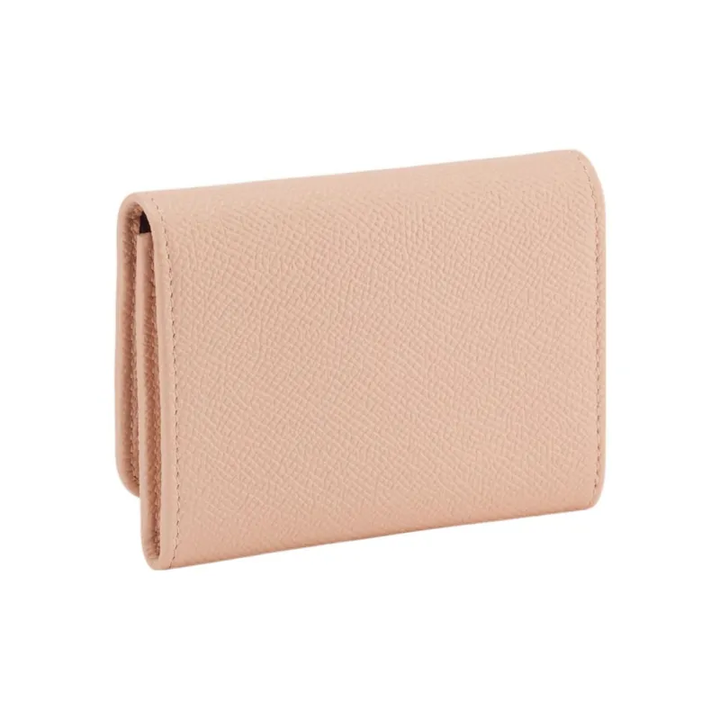 BVLGARI Calfskin Card Holder Women's Pink-1
