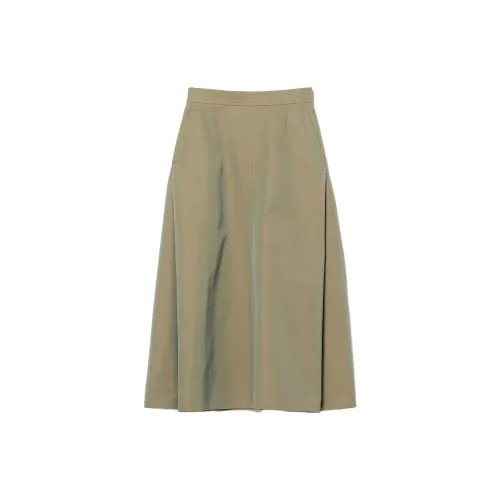 Beams Casual Long Skirts Women's Olive Green