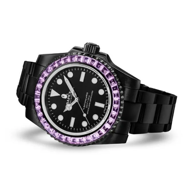 A BATHING APE Type 1 A BATHING APEx Crystal Stone Watch Pink-5