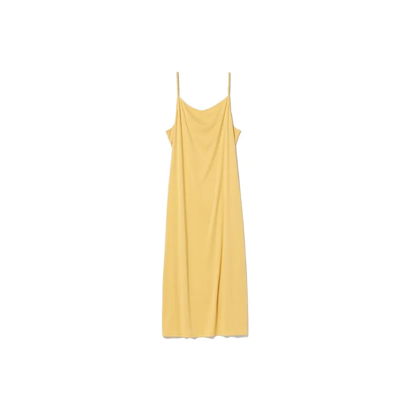 Beams Long Sleeved Dresses Women's Yellow-1
