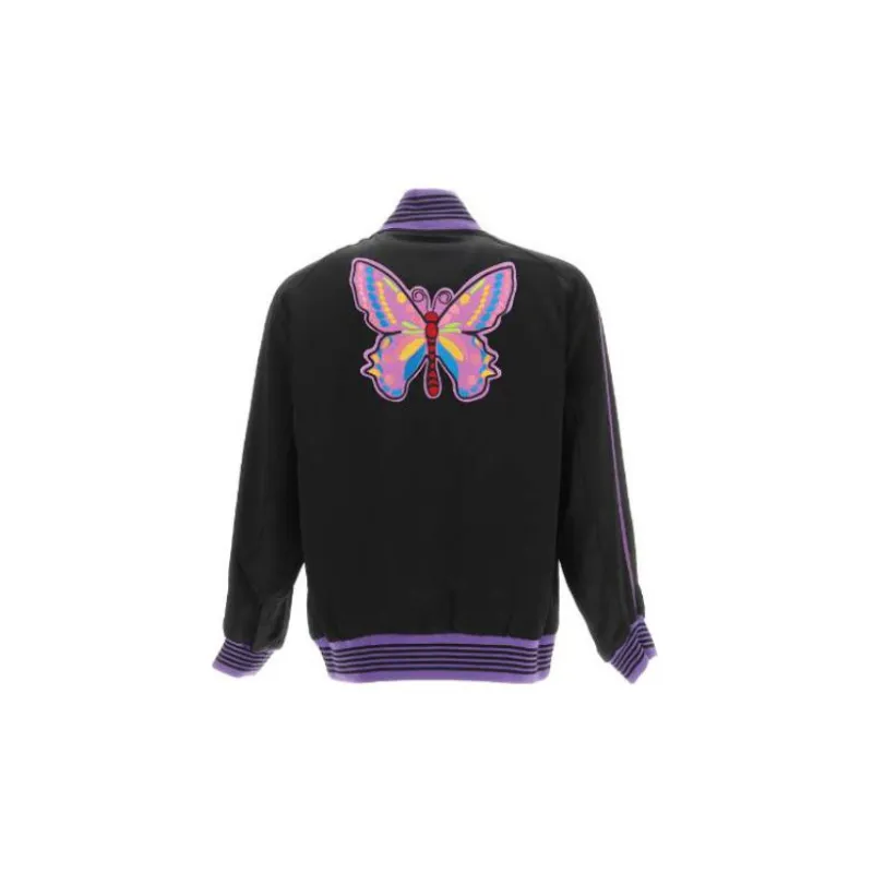 Needles Patch Detailed Zipped Bomber Jacket-1