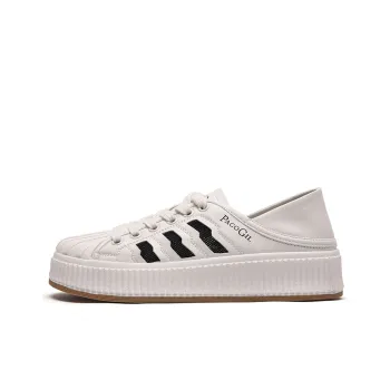 PACO GIL Breathable Low-Top Stylish Skateboarding Shoes 3.6cm Women's White Black