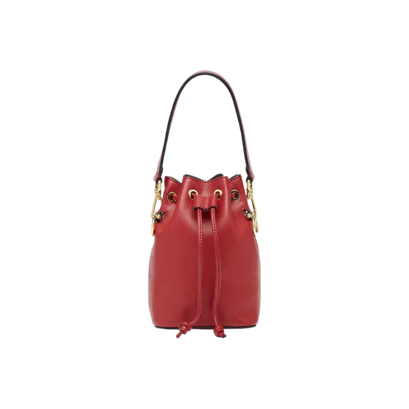 FENDI Mon Tresor Calfskin Bucket Bag Portable Crossbody Bag Shoulder Bag Mini Women's Red-0