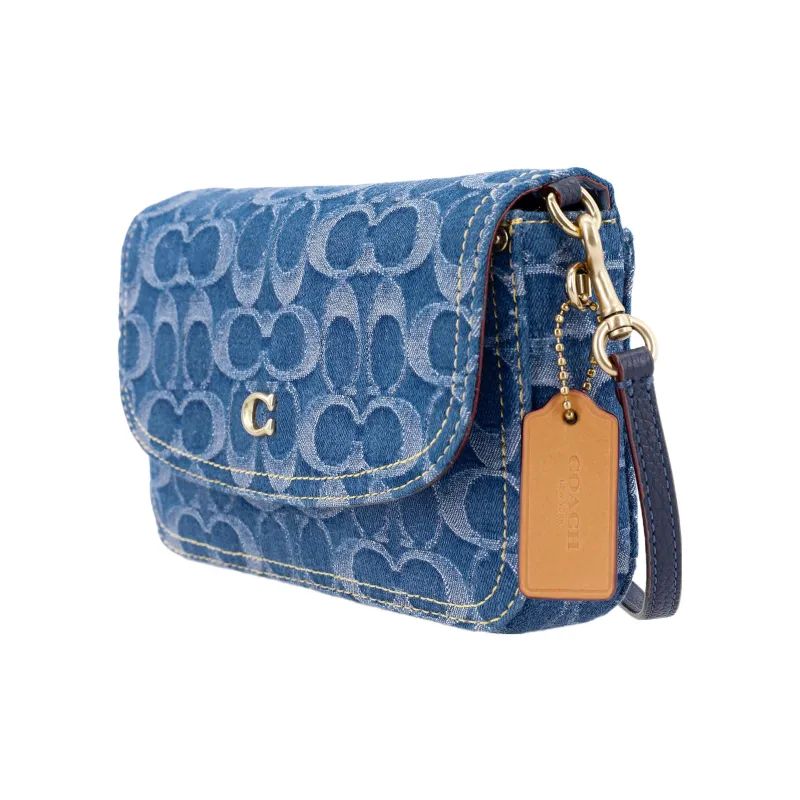 COACH Hayden Denim Fabric Crossbody Bag Women's Denim Blue Monogram-1
