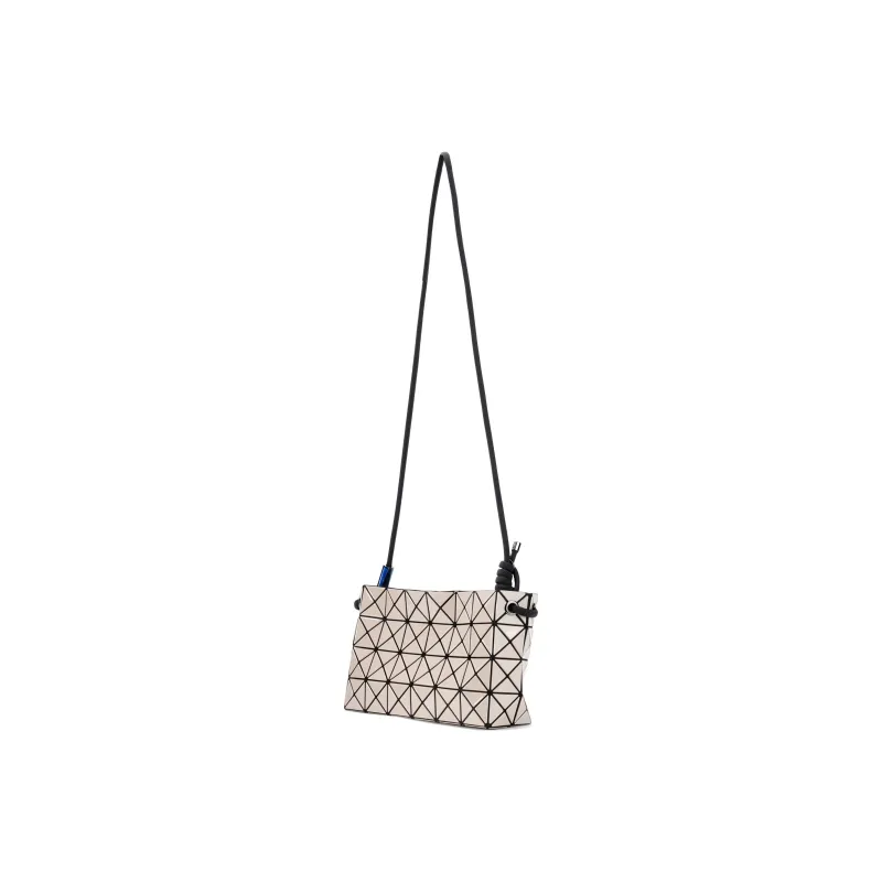 ISSEY MIYAKE Prism Polyvinyl Chloride Resin Shoulder Bag, Crossbody Bag Unisex Taupe-1