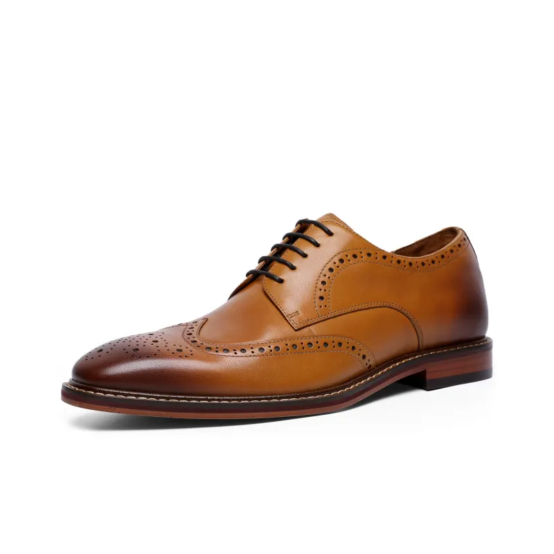 Desai Dress Shoes Men's Light Brown-1