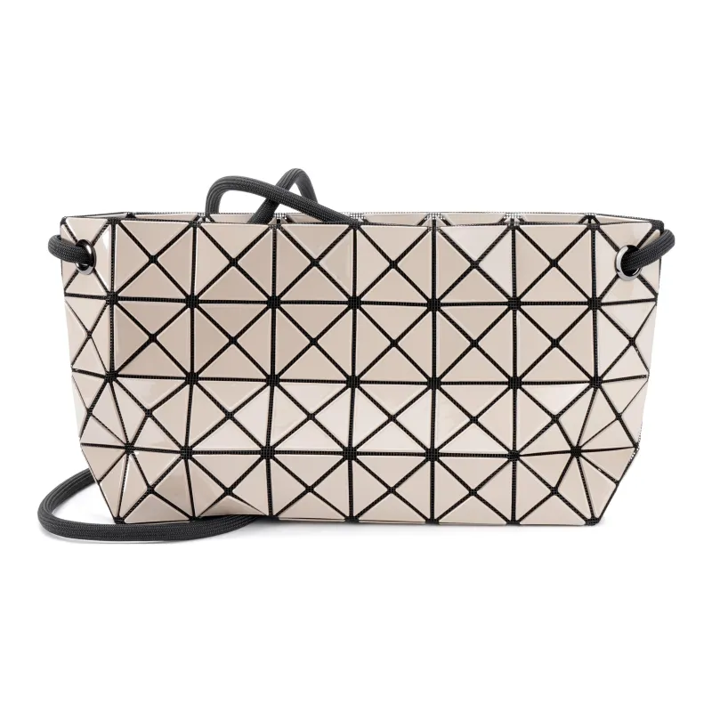 ISSEY MIYAKE Prism Polyvinyl Chloride Resin Shoulder Bag, Crossbody Bag Unisex Taupe-2