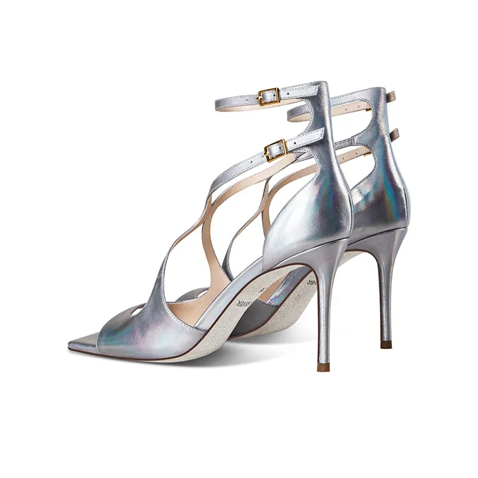 MISS SILVER Stylish Sandals 8.5cm Women's-3