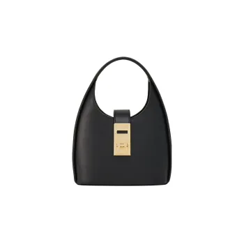 FERRAGAMO Cow Leather Hobo Bag, One Shoulder Handbag Mini Women's Black