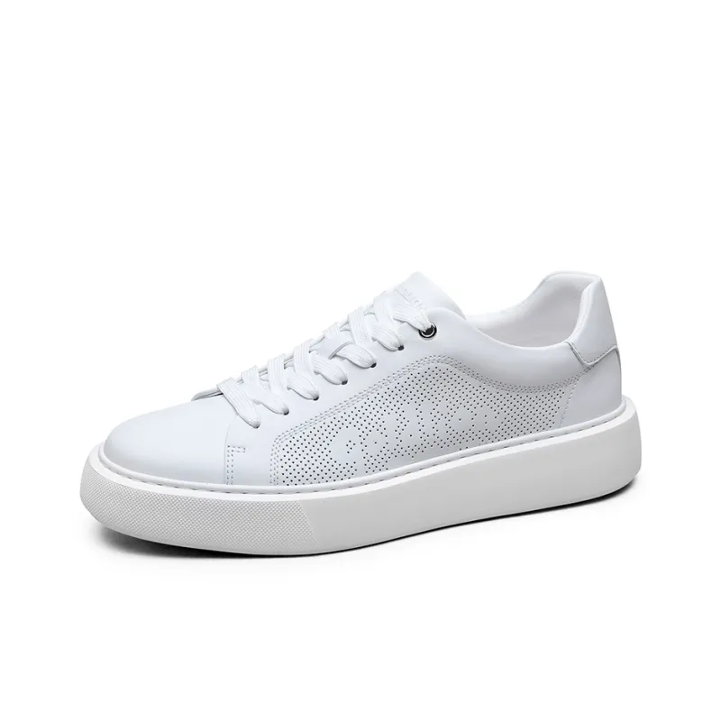 GOLDLION Low Top Skateboard Shoes Men's White-1