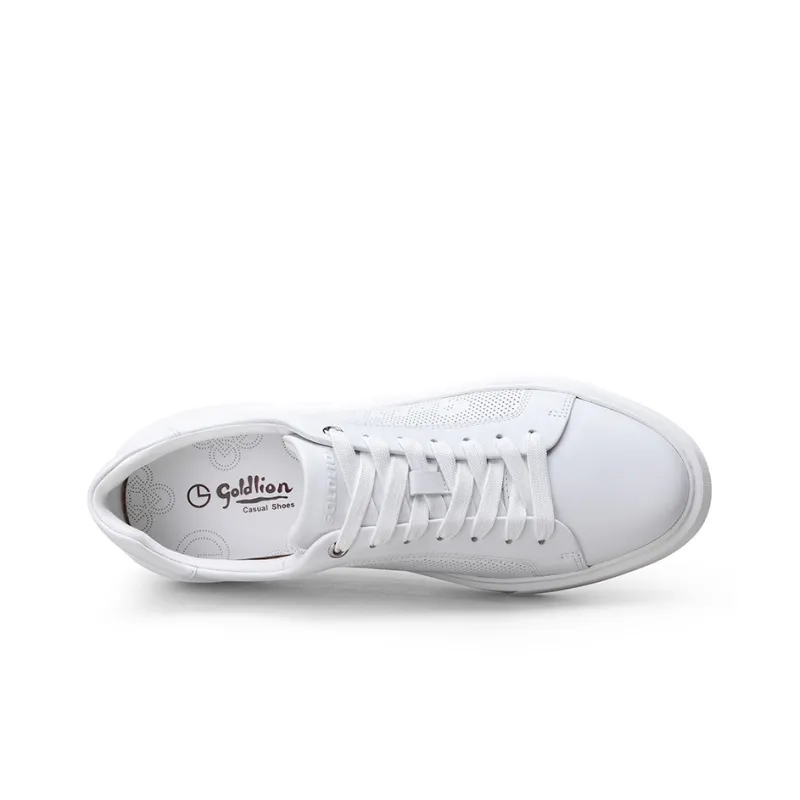 GOLDLION Low Top Skateboard Shoes Men's White-2