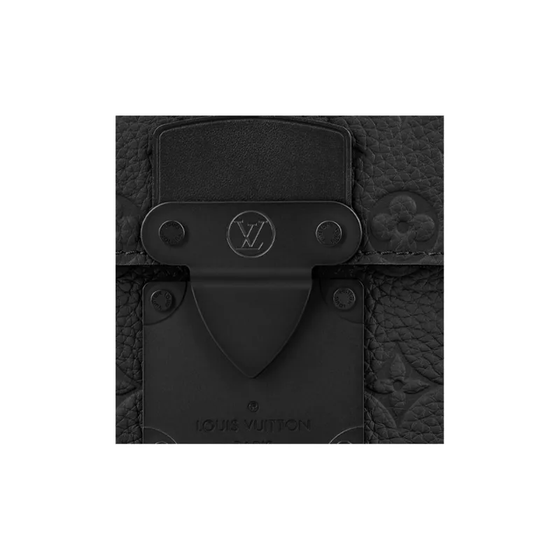 LOUIS VUITTON Cow Leather Fanny Pack, Sling Bag, Crossbody Bag Men's Black-4