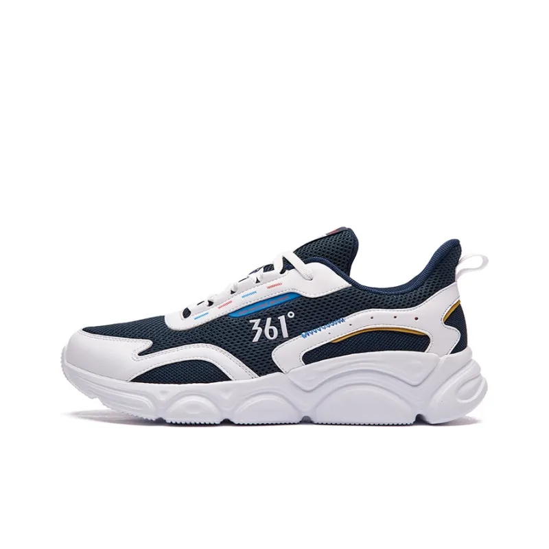 361° Low Top Running Shoes Men's Oil Ink Blue-0