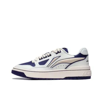 LiNing Rookie 2 Anti Slip Wear Resistant Low Top Skateboard Shoes Men's White Blue