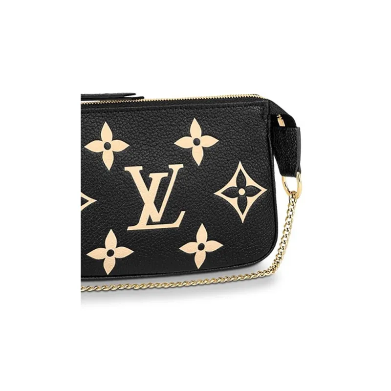 LOUIS VUITTON Pochette Mini Accessoires Black/Beige-5