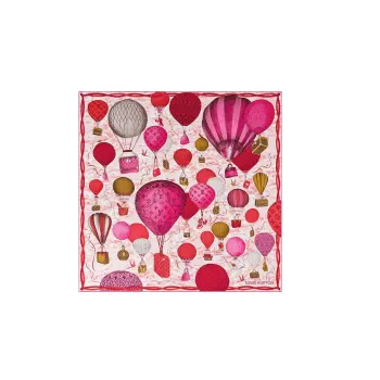 LOUIS VUITTON Silk Scarves Women's Red