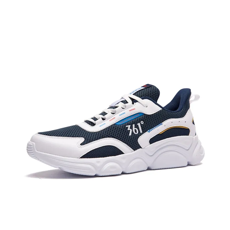 361° Low Top Running Shoes Men's Oil Ink Blue-1
