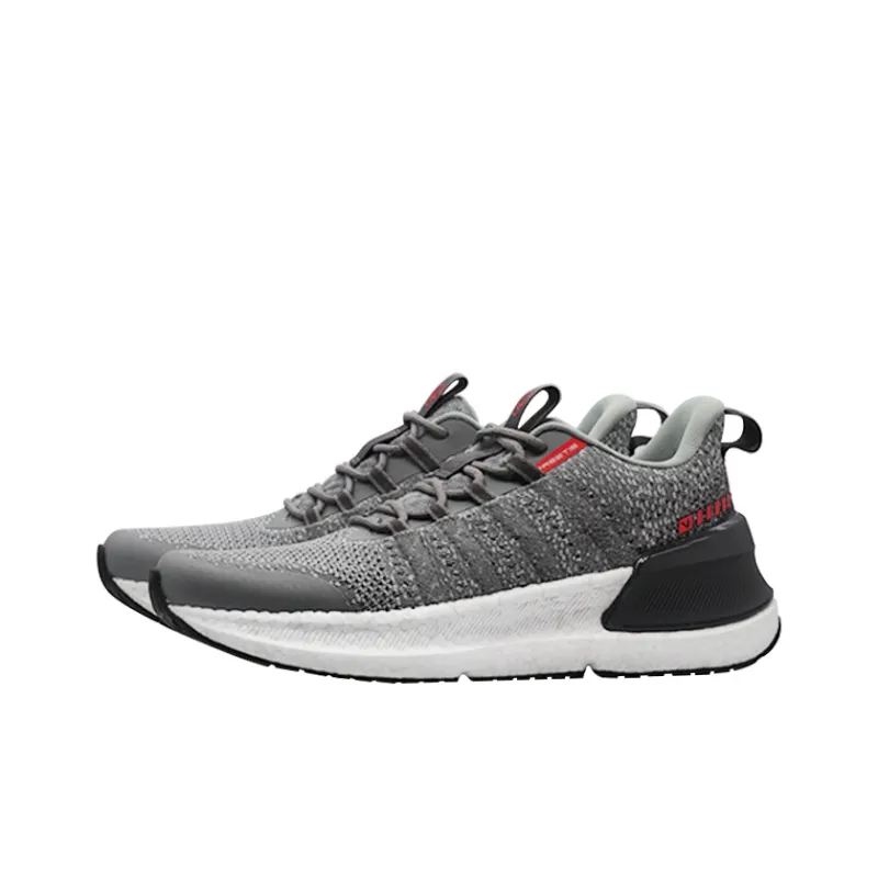FREE TIE Low Top Running Shoes Men's Gray-2