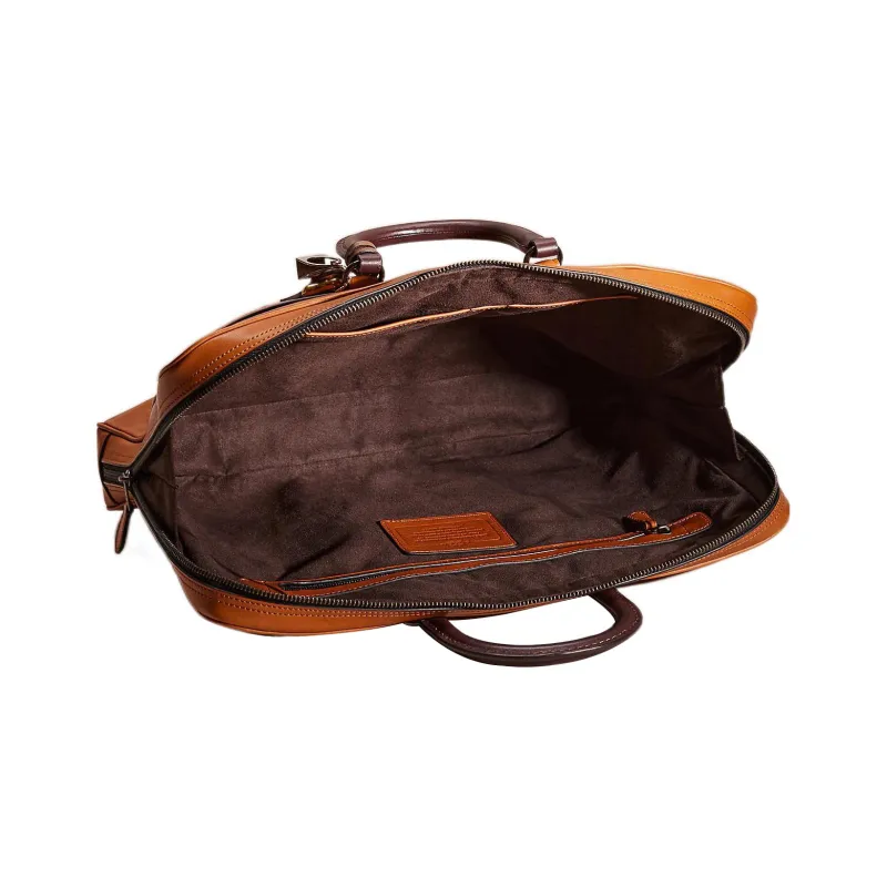 COACH Metropolitan Calfskin Briefcase Shoulder Bag Crossbody Bag Handbag Large Size Women's Brown-2