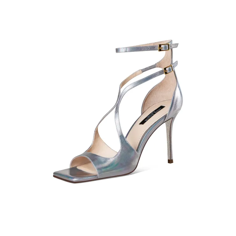 MISS SILVER Stylish Sandals 8.5cm Women's-2