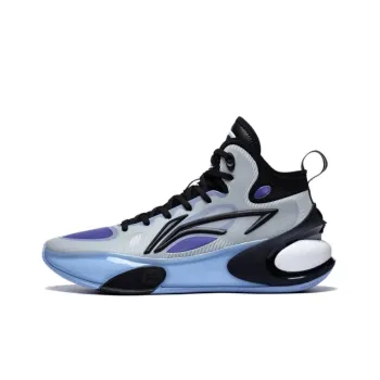 LiNing YuShuai 17 Cushioned Slip Resistant Mid Top Basketball Shoes Men's Black Gray