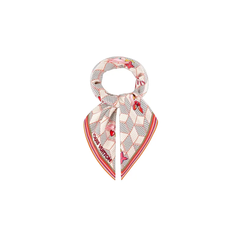 LOUIS VUITTON Damier Silk Scarves Women's Multicolor-1