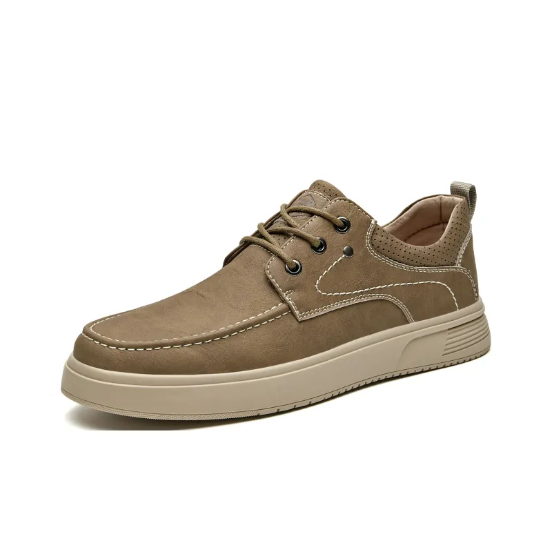 HLA Casual Shoes Men Low Top Black/Brown-7