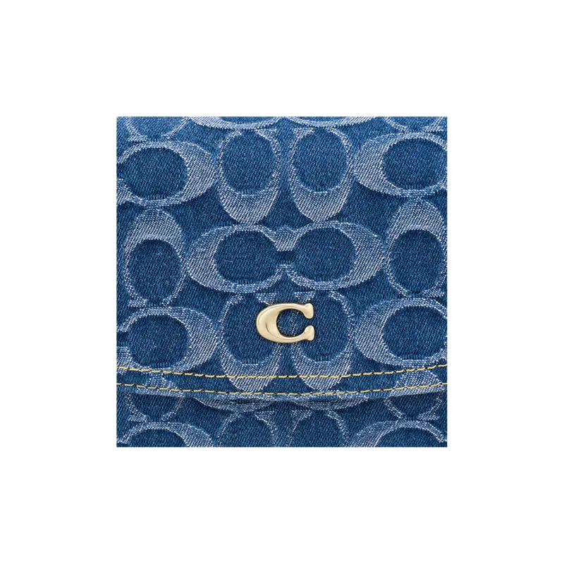 COACH Hayden Denim Fabric Crossbody Bag Women's Denim Blue Monogram-3