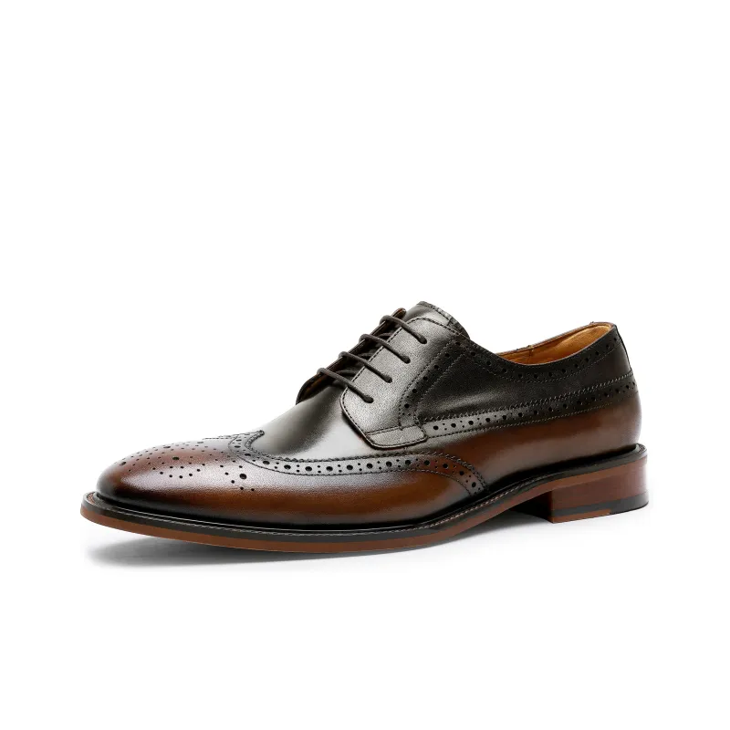 Desai Dress Shoes Men's Dark Brown-1