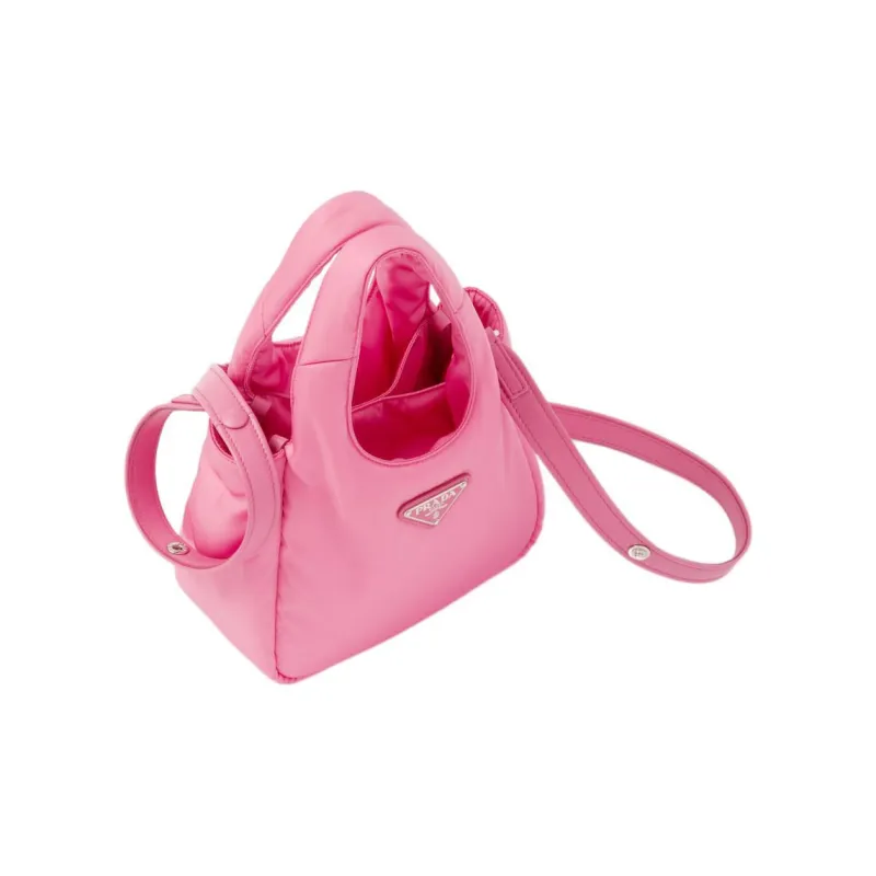 PRADA Re Nylon Fabric Tote Bag, Shopping Bag, Handbag Mini Women's Pink-2
