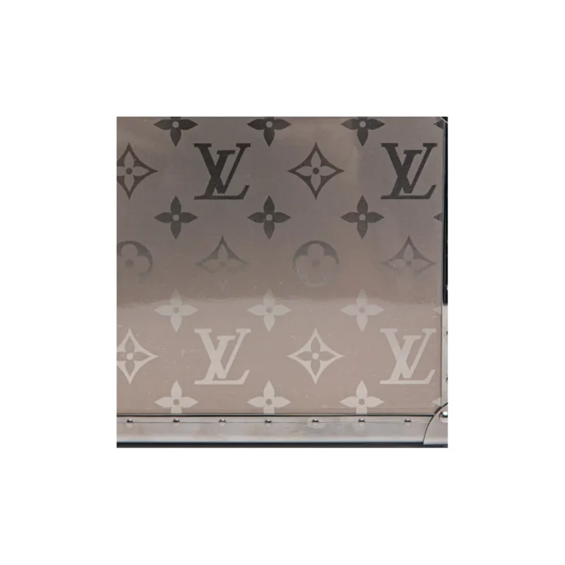 LOUIS VUITTON Clutch Box Monogram Titanium Silver-5