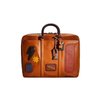 COACH Metropolitan Calfskin Briefcase Shoulder Bag Crossbody Bag Handbag Large Size Women's Brown