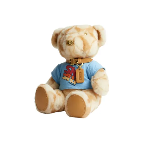 COACH Sheepskin Plush Bear Bag Accessory Women's Multicolor