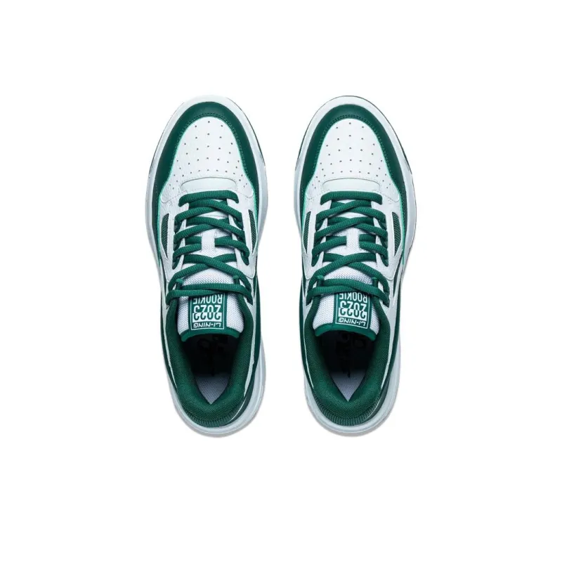 LiNing Rookie 2 Anti Slip Wear Resistant Low Top Skateboard Shoes Men's White Green-3