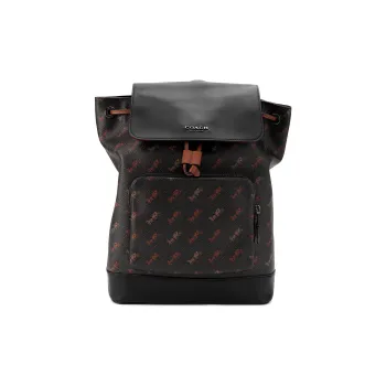 COACH Turner Leather Backpack Large Size Men's Brown Black