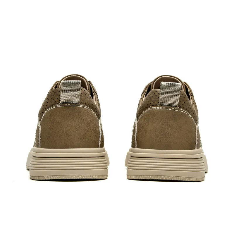 HLA Casual Shoes Men Low Top Black/Brown-9
