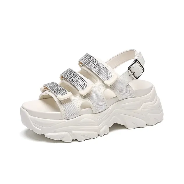 WOOS BOBO Beach Sandals 7cm Women's Ecru-1