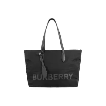 Burberry Nylon Tote Bag, Shopping Bag, Shoulder Bag, Handbag Tubas Women's Pure Black
