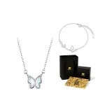 Couple's Necklace & Bracelet Set