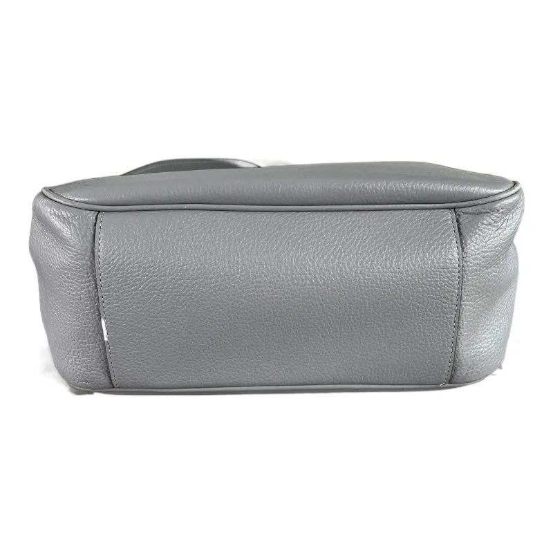 COACH Rori Leather Shoulder Bag Women's Gray-3