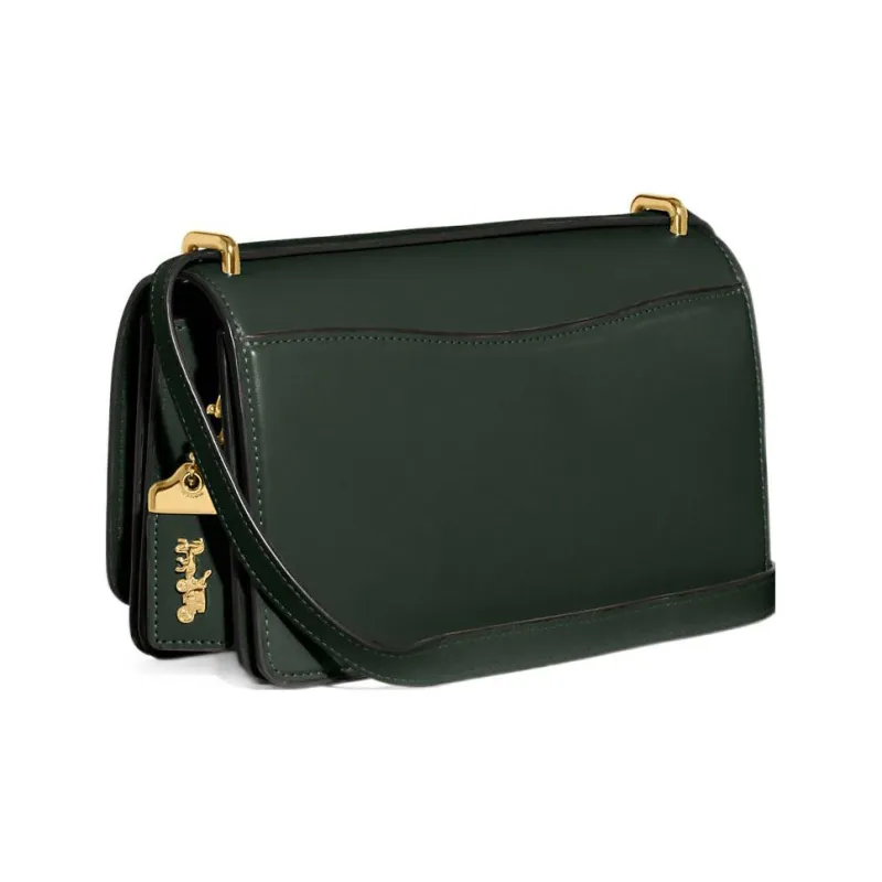COACH Bandit Calfskin Envelope Bag, Crossbody Bag, Shoulder Bag Women's Dark Green-1