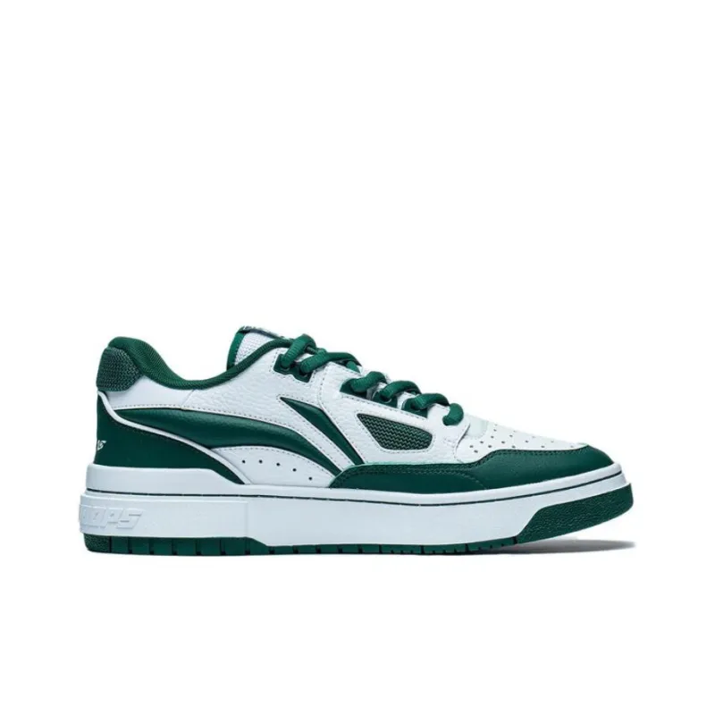 LiNing Rookie 2 Anti Slip Wear Resistant Low Top Skateboard Shoes Men's White Green-1