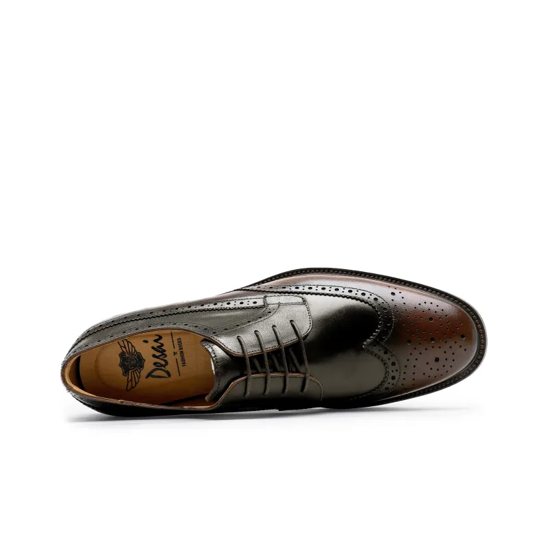 Desai Dress Shoes Men's Dark Brown-2
