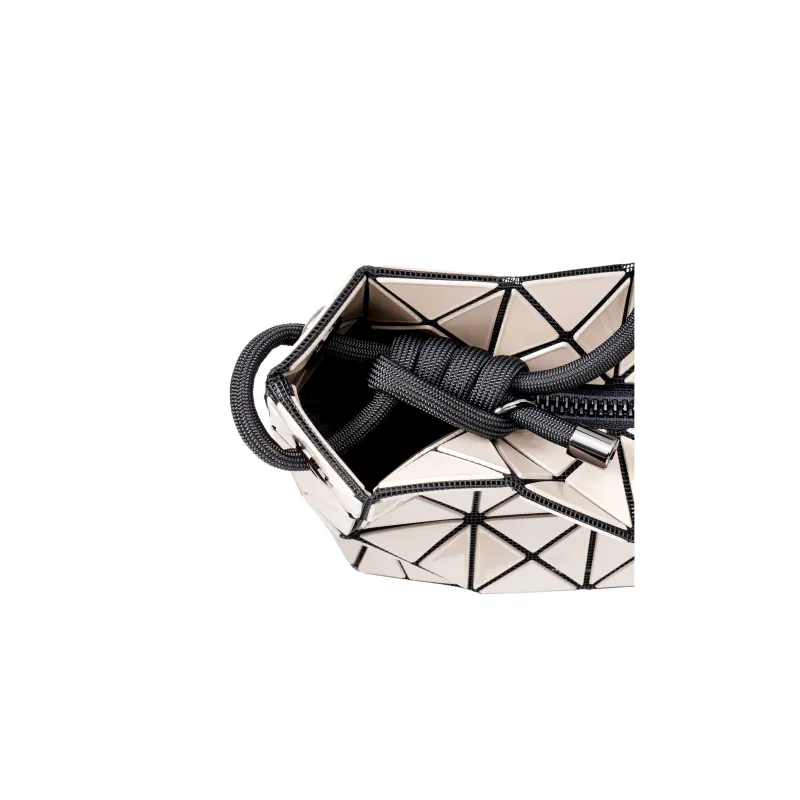 ISSEY MIYAKE Prism Polyvinyl Chloride Resin Shoulder Bag, Crossbody Bag Unisex Taupe-4