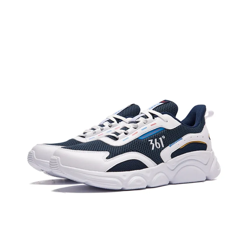 361° Low Top Running Shoes Men's Oil Ink Blue-2