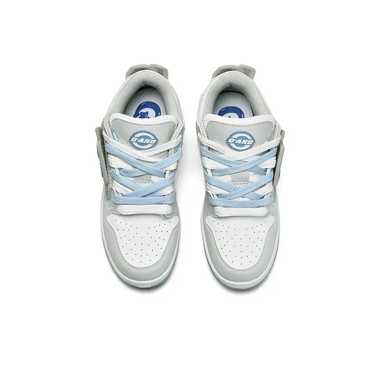 Q AND Low Top Skateboard Shoes Unisex Light Gray-3